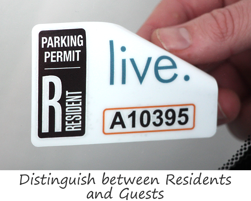 What materials are good for parking permit stickers?