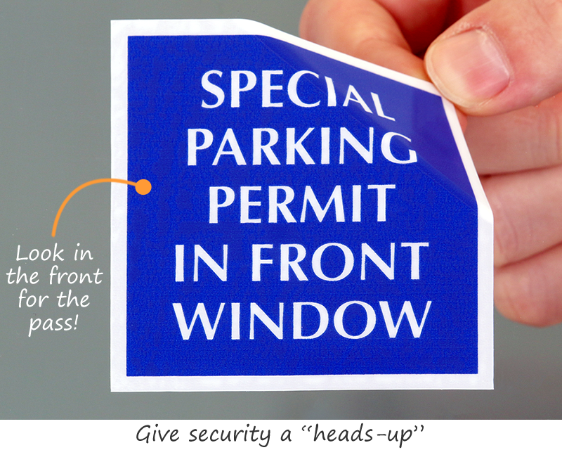 What materials are good for parking permit stickers?