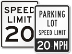 20 MPH Signs