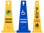 4 Sided Parking Cone Signs
