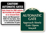 Automatic Gate Warning Signs