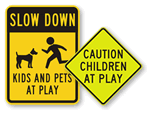 Children At Play Signs
