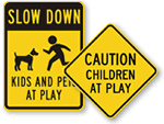 Slow Down for Children Signs