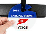 Circular Parking Permit Hang Tags