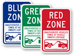 Color Coded Parking Permit / Parking Lot Signs