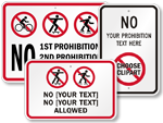 Custom No Skateboard Signs