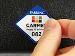 Custom Parking Permit Mirror Decals