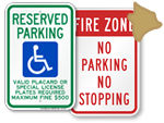 Hawaii Parking Signs, Fire Lane Signs and Other Regulated Signs