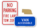 Nebraska Parking Signs, Fire Lane Signs and Other Regulated Signs