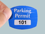 Oval Parking Decals