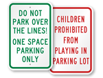 Parking Lot Rules Signs