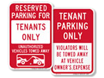 Tenant Parking Only Signs