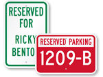 Custom Reserved Parking Signs
