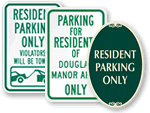 Residents Only Parking