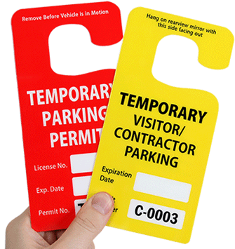 tags parking plastic temporary reusable paper myparkingpermit passes hang