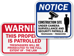 Security Patrol Signs