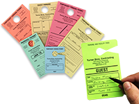 Temporary and Paper Parking Hang Tags