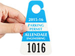 Triangle Parking Permit Hang Tags