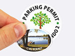 Oval Parking Stickers