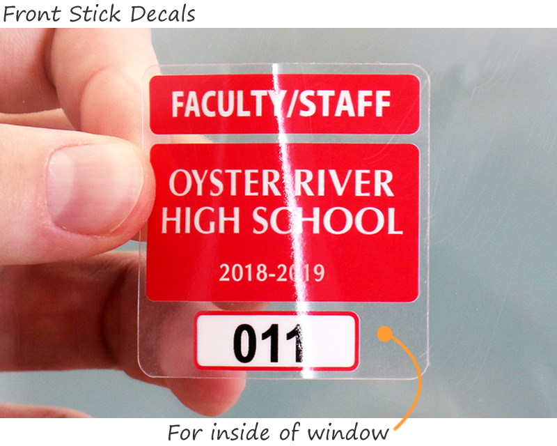 Square Window Parking Decals