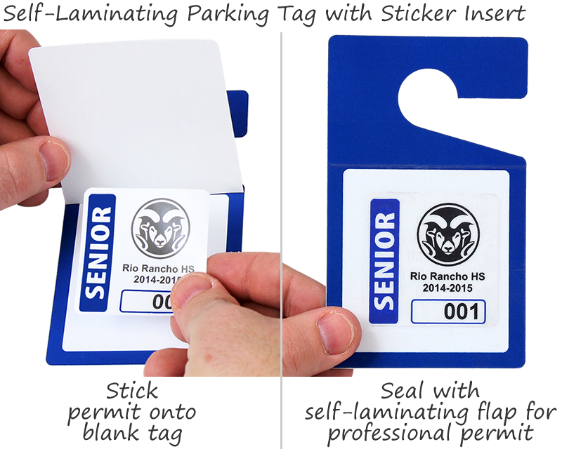 Self-Laminating Parking Permits and Blank Hang Tags