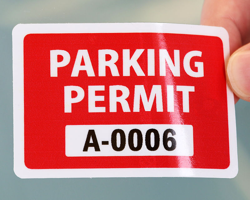 In-Stock Parking Decals – Order Prenumbered