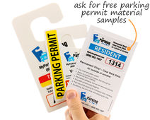 Ask for free parking permit material samples
