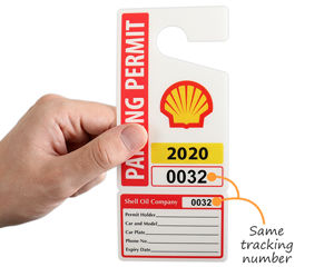 Combination parking tag and driver id