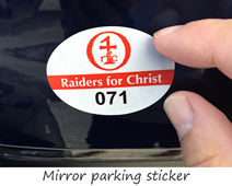 Custom  mirror parking stickers