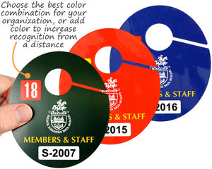 Multi Color Oval Parking Permit Hang Tags