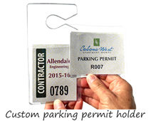 Custom parking permit holder
