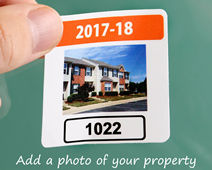 Custom parking permits with a photo