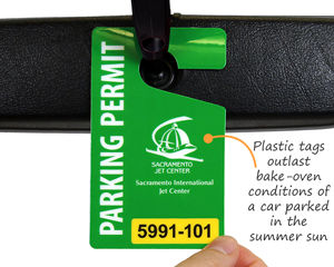 Custom parking tags for airports