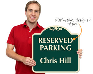 Designer parking sign
