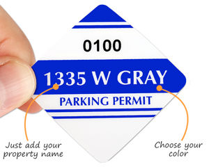 Custom parking permit sticker