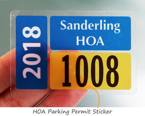 HOA Parking Permit Sticker