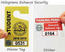 Holograms enhance the security of your parking permits