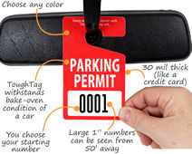 In stock large number parking permit