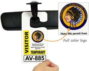 Parking Permit with Full color logo