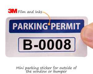 Mini parking decals for bumpers