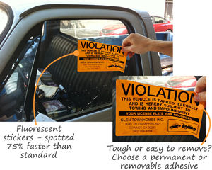 Rigid PVC F P&P Waterproof Stickers/ Adhesive You are parked illegally Sign 