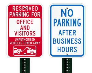 Office Parking Signs