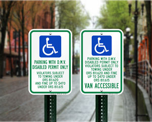 Oregon Parking Signs, Fire Lane Signs and Other Regulated Signs