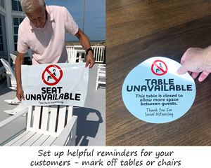 Outdoor Dining Decal and Seat Cover