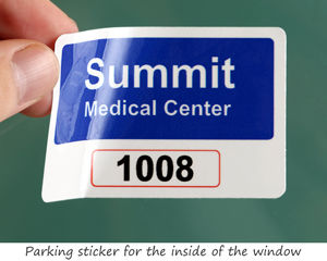 Parking permit for a medical clinic