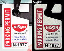 
	                                Reflective parking tags