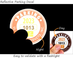 Reflective Parking Permit Decals