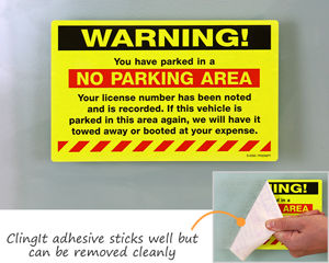 10 Pack NO PARKING Decals 1-7/8"x 8" Self Adhesive Wall Door Business Sticker 