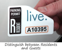 Resident parking permit decal