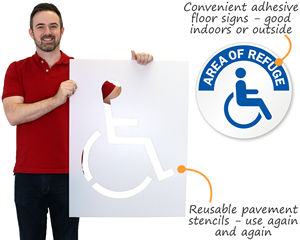 Handicap Stencil and Wheelchair Signs